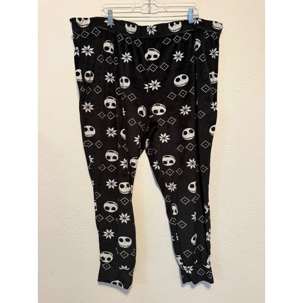 Disney Nightmare Before Christmas Jack Skellington Fleece Pajama Pants 3X Black